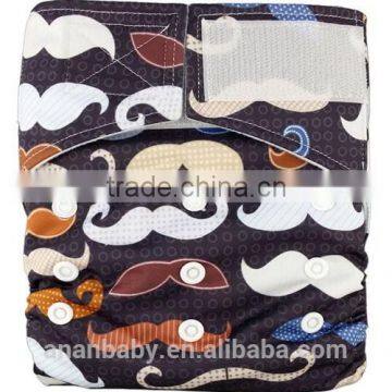 2015 Reusable hook and loop fastener Cloth Diapers Adjustable Cloth Nappies