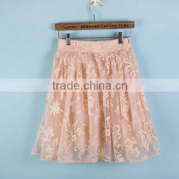 Ladies layered embroidered organza skirt