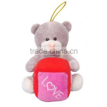 ICTI and Sedex audit new design EN71 customed cheap stuffed 12 cm teddy bear with keychain