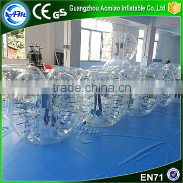 2016 hot sale inflatable human clear bump ball soccer bubble for sale