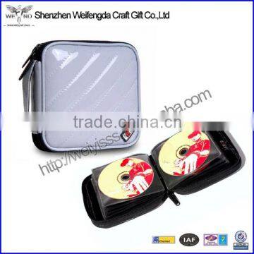 New Arrival Top Grade Hold 32 Pcs CD Leather Cute CD Dvd Case With Zipper