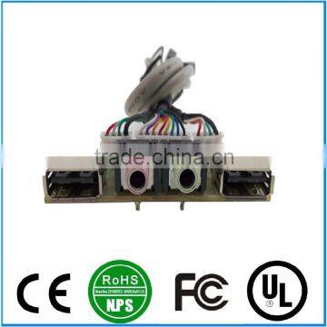 Motherboard USB2.0+HD AUDIO I/O Port Cable Panel Mount For Computer PC Board Cable