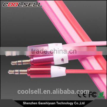 Gold Plated Colorful Audio Video Cable 3.5mm Aux Cable NY Braided Stereo 3.5mm Audio Cable photo-3