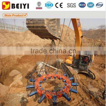 2015 Most advanced BEIYI excavator power source hydraulic pile breaker,pile head cutter machine