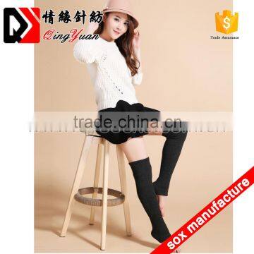 wholesale lady`s toe open knee high winter wool warm japanese styles socks