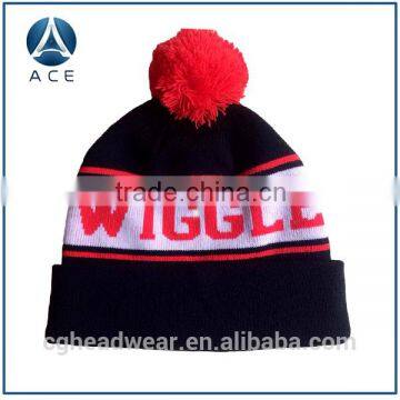 Wholesale Knitted Beanie Hat with Two Balls                        
                                                Quality Choice