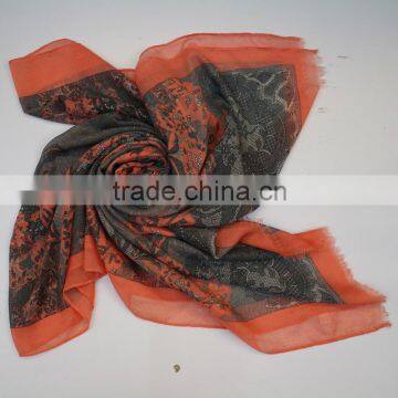 Korean Fashion Flower Printing Scarf OEM Scarves photo-2