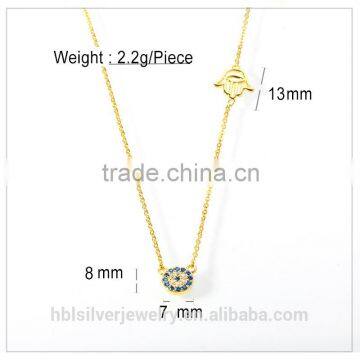 2017 Latest 925 Sterling Silver Jewelry Necklace With Gold Plating photo-6