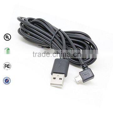 Right angle 90 degree USB 2.0 A male to micro usb cable for charging