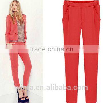 autumn candy color ladies cotton material leisure trousers