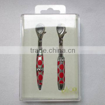 Metal Mini Ballpoint Pen With Keychain and Mini Torch With Keychain Packed in a Gift Box