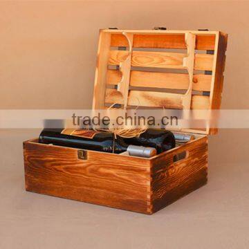 Packaging products pine 6 bottle wooden wine box