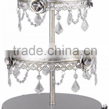 Cake Stand, Three Tiers Silver Cake Stand, Metal cake stand