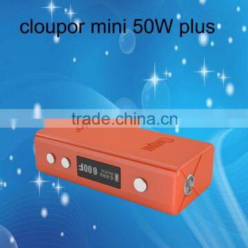 Cloupor mini Plus ,50W with Temp control support Ti and Ni200 in 5 colors!!! temp control box mod temp control