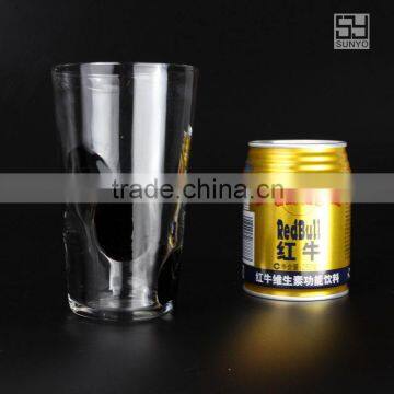 Factory Sodalime handmade Wholesale manufacture black piece drinking glass tumbler