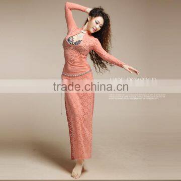 High Quality Belly Dance Lace Long Dress From China Wuchieal (QC2272) photo-3