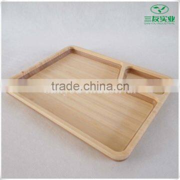 2016 newly good strength Natural Suqare Bamboo Food Serving Tray