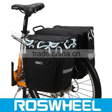 Hot Sale Polyester Durable Rear Bicycle Panniers Pair Promotion Bike Bag 14154-3 leather bicycle bag