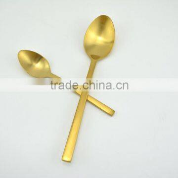 Golden Spoons, Colored Flatware, Matte Gold Cutlery Quality Choice photo-2