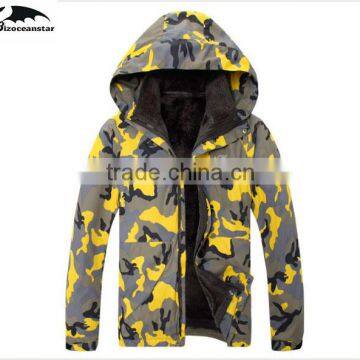 new winter outdoor camouflage jacket men warm piece paternity waterproof ski suits for children
