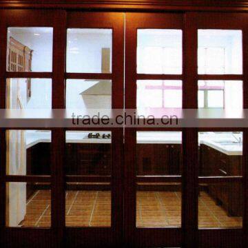 8 Lites Glass Panel Sliding Doors Design For Kitchen DJ-S434