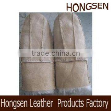 HS2067 fur lined leather gloves
