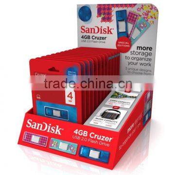 cardboard counter display,sandisk card display case,sandisk card counter display