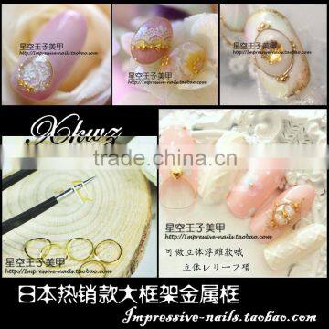 Gel Nail Polish Nail Art Metal Sticker 2015 Fashion Style Different Shaped Metal Studs ZX:R877 photo-3