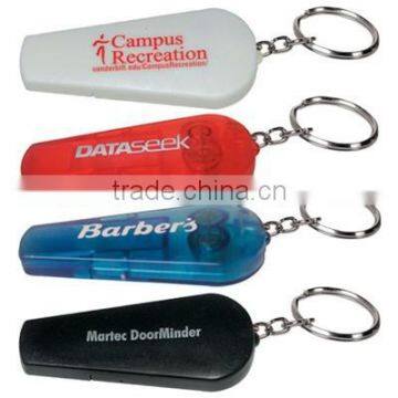 Traditional Slim Keylight, LED flashlight keyring. Whistle Key Light