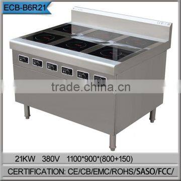 6 burner commercial industrial induction cooker