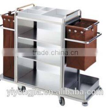 high quality hot sale wooden Service Trolley/wood house keeping trolley