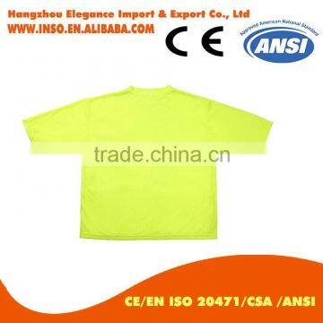 reflective tshirt safety green shirt 100% polyester wicking fabric yellow work shirts