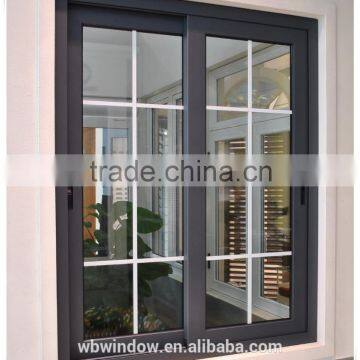 fashionable factory price pvc small sliding windows with grids