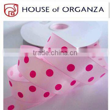 Slit Edge Printed Polyester Satin Ribbon