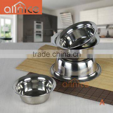 Wholesale A/B stainless steel fruit bowl set/mental food stock bowl/deep bowl