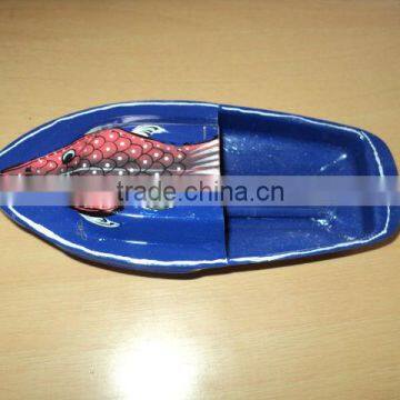 red fish tin toys boat models