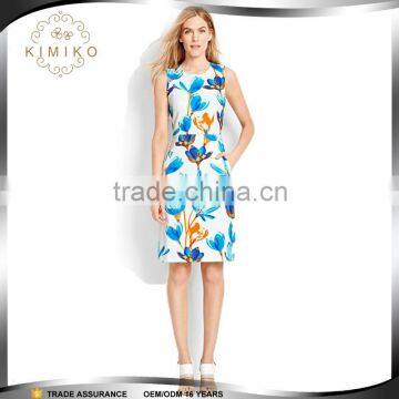 Women's Sleeveless Printed Wrap Dress With Fashion Design