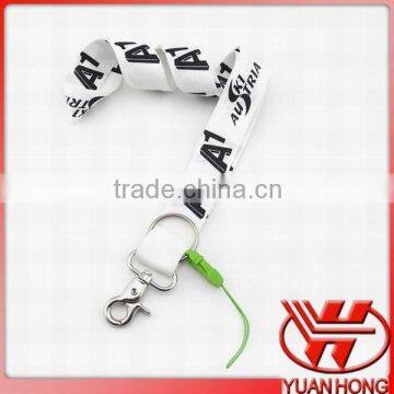 High quality exhibition cell phone lanyard with metal hook