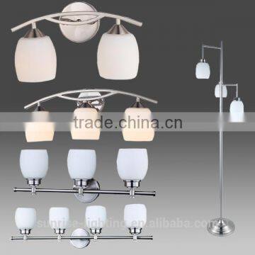 White Glass Shade Wall Lamp for Home and Hotel