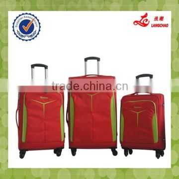 Neweast Design Green With Red Decoration Color Four Wheels High-end Trolley Luggage Certificate Case