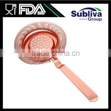 Hawthome Bar Cocktail Strainer Stainless Steel, Wine Ice Cocktail Strainer Copper Plated