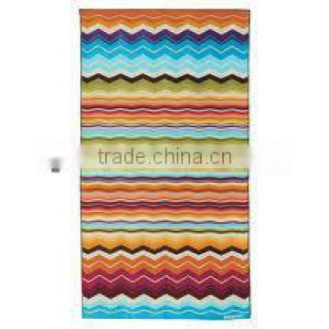 wave printed beach towel