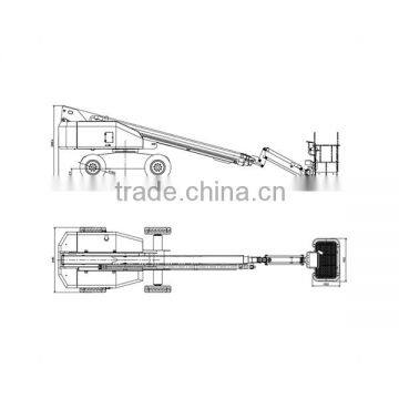 22m Hydraulic Self-propelled Man Lift,telescopic Boom Man Lift Tele Boom,mobile Man Lift Table