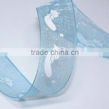 Custom printed organza ribbon