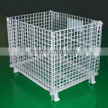 Foldable warehouse storage cage