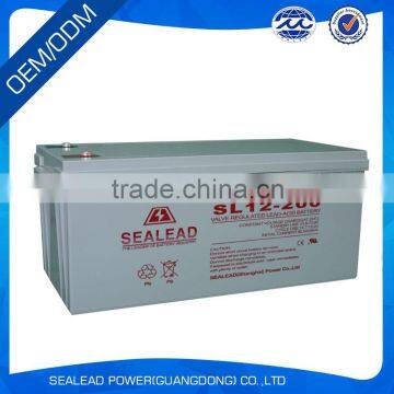 Sealead valve regulated 12V 200Ah lead acid battery for Solar Power Street Light