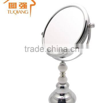 Metal framed crystal decorative mirror desktop makeup mirror