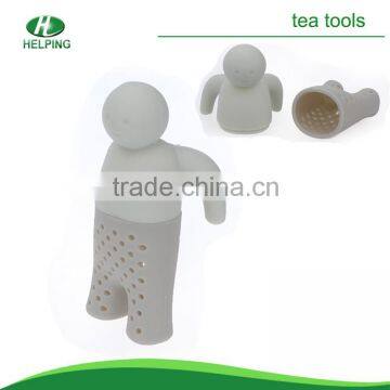 silicone Mr mini tea infuser/man shaped tea strainer/tea bag