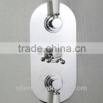 Concealed traditional shower mixer triple handle