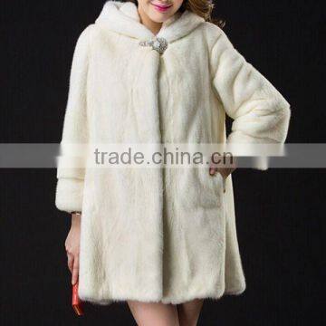 2015 New fashion design hot selling luxurious leather faux fur coat